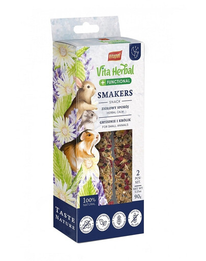 VITAPOL Vita Herbal Functional Smakers Ziołowy spokój 90 g przysmak dla gryzoni i królika