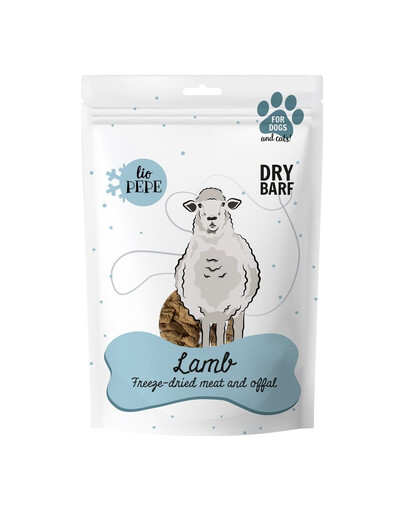 PAKA ZWIERZAKA PEPE Freeze-dried Lamb 50g jagnięce płuco liofilizowane mięso