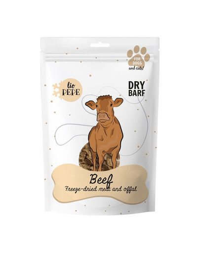 PAKA ZWIERZAKA PEPE Freeze-dried Beef 60g wołowina liofilizowane mięso