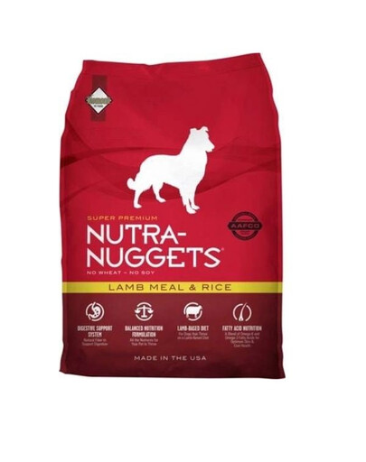 NUTRA NUGGETS Lamb Meal and Rice sucha karma dla dorosłych psów 15 kg