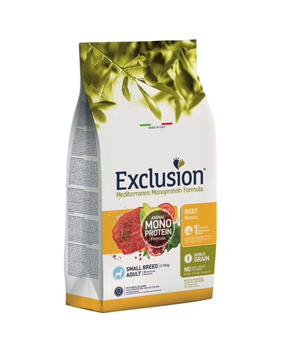 EXCLUSION Monoprotein Noble Grain S 2 kg wołowina karma dla psów małych ras