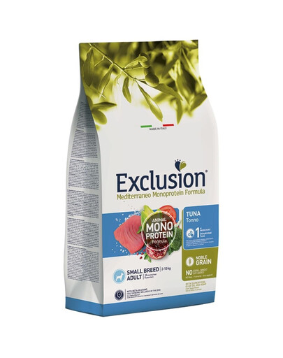 EXCLUSION Monoprotein Noble Grain S 7 kg tuńczyk karma dla psów małych ras