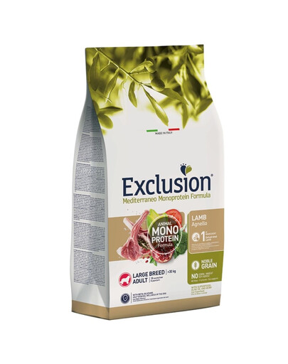 EXCLUSION Monoprotein Noble Grain L 12 kg jagnięcina krma sucha dla psów dużych ras