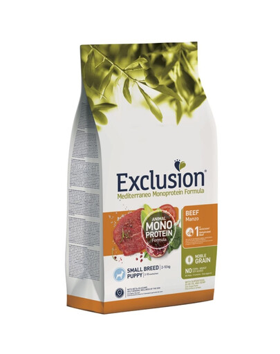 EXCLUSION Monoprotein Noble Grain Puppy S 12 kg wołowina karma dla szczeniąt małych ras