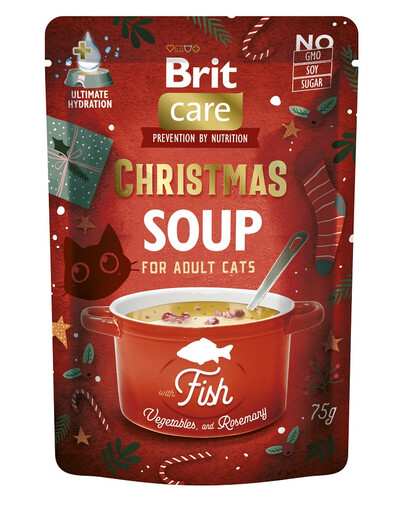 BRIT Care Cat Christmas soup fish 75 g świąteczna uzupełniająca wilgotna karma dla kotów z łososiem