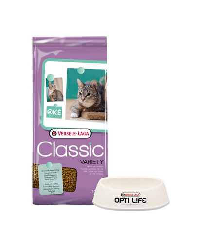 VERSELE-LAGA Karma dla kota Classic cat variety 10 kg + Miska plastikowa dla kota GRATIS