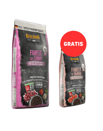 BELCANDO Finest Grain Free Lamb XS-M 12.5 kg sucha karma dla psa jagnięcina + karma 1 kg GRATIS