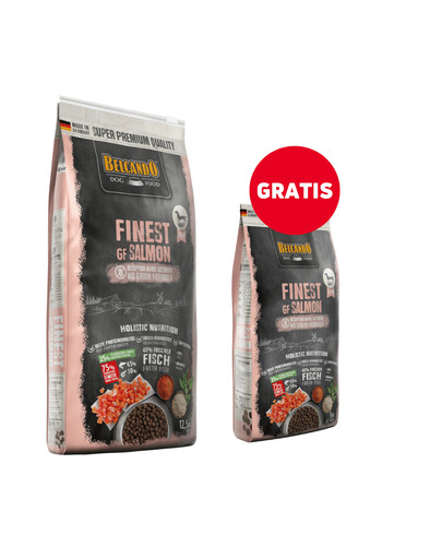 BELCANDO Finest Grain Free Salmon XS-M 12.5 kg sucha karma dla psa łosoś + karma 1 kg GRATIS