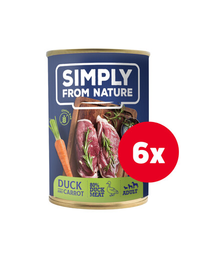 SIMPLY FROM NATURE Mokra karma dla psa Kaczka z marchewką 400 g + przysmak GRATIS