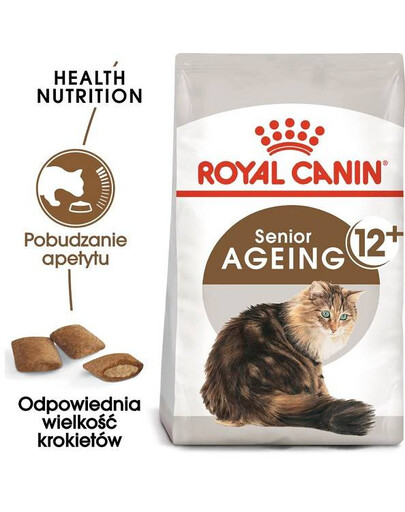 Royal Canin Senior Ageing 12+ 2 kg- sucha karma dla starszych kotów powyżej 12 roku życia 2kg