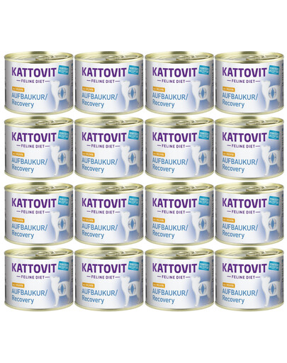 KATTOVIT Feline Diet Recovery z kurczakiem 12 x 185 g dla kotów podczas rekonwalescencji