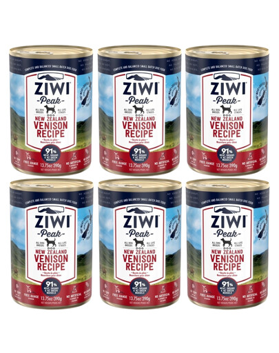 ZIWIPEAK Dog Venison 6x390 g karma mokra dla psa Dziczyzna