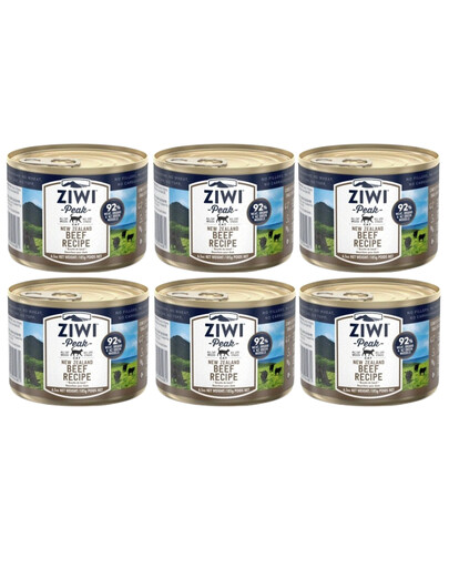 ZIWIPEAK Cat Beef Wołowina, 6x185 g - mokra karma dla kotów