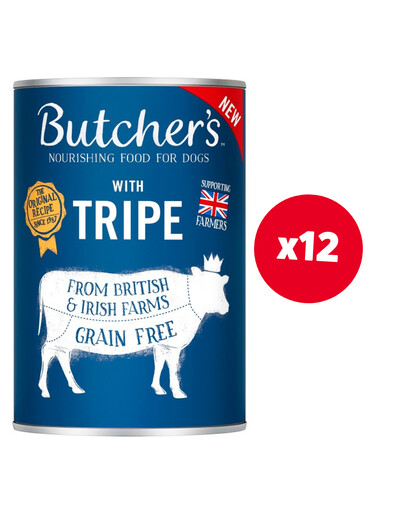 Butcher’s Original Tripe Mix, ze żwaczem, pasztet, 12x400g - mokra karma dla psa