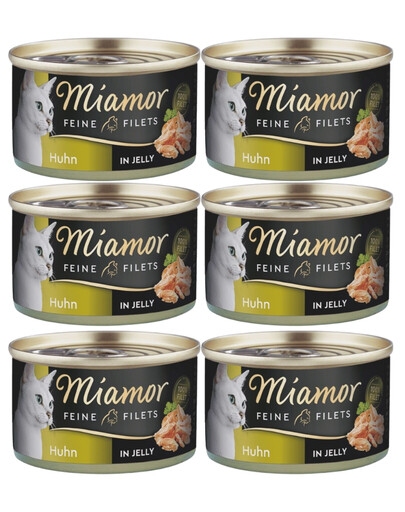 MIAMOR Feline Filets Chicken in jelly 6 x 100 g mokra karma dla kota w galaretce Kurczak