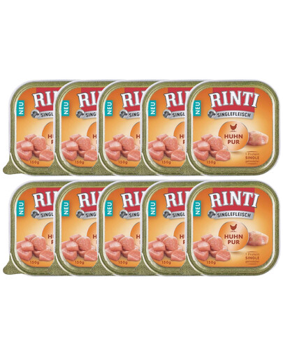 RINTI Singlefleisch Chicken z kurczakiem, 10x150 g - mokra karma dla dorosłych psów