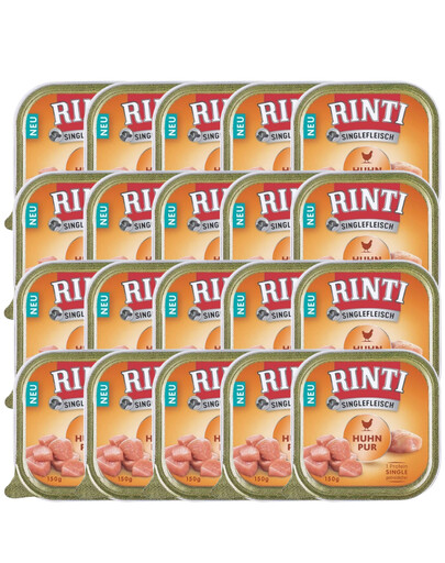 RINTI Singlefleisch Chicken z kurczakiem, 20x150 g - mokra karma dla dorosłych psów