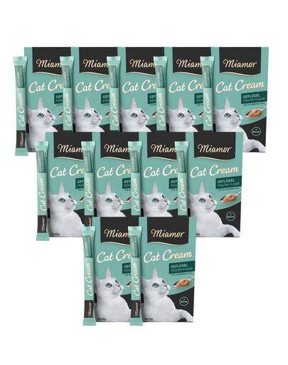 MIAMOR Cat PoultryCream 11x6x15ml krem dla kotów z drobiem