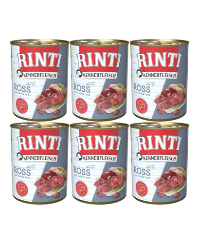 RINTI Kennerfleisch Horse 6x400 g karma mokra dla psów Konina