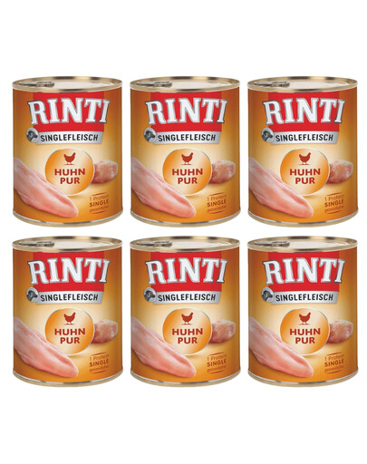 RINTI Singlefleisch Chicken Pure 6x400 g monoproteinowa karma dla psów Kurczak