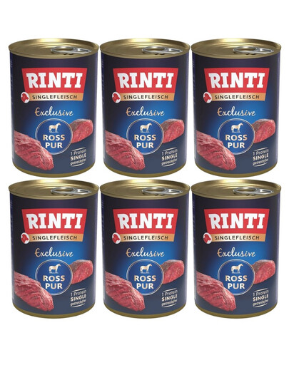 RINTI Singlefleisch Exclusive Horse Pure 6x400 g monobiałkowa mokra karma dla psów Konina