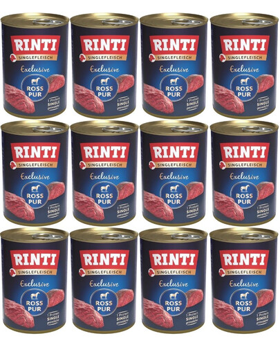 RINTI Singlefleisch Exclusive Horse Pure 12x400 g monobiałkowa mokra karma dla psów Konina