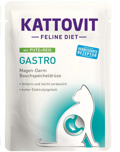 KATTOVIT Feline Diet Gastro Indyk z ryżem 85 g