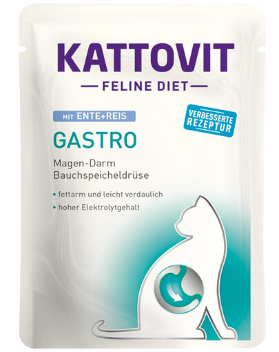 KATTOVIT Feline Diet Gastro Kaczka z ryżem 85 g