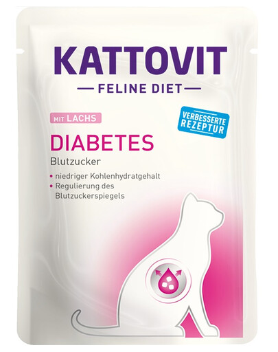 KATTOVIT Feline Diet Diabetes Łosoś 85 g