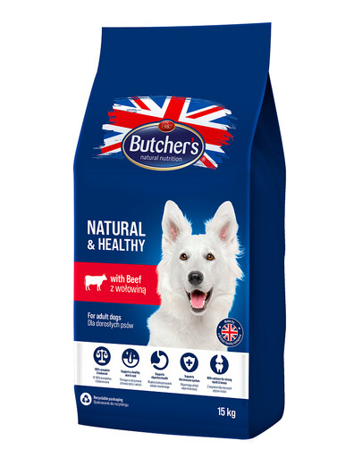 Butcher's Natural&Healthy Dog Dry z Wołowiną 15 kg - sucha karma dla psów z Wołowiną 15kg