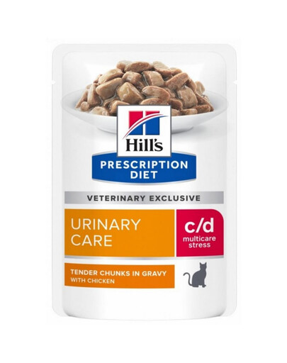 HILL'S Prescription Diet Feline c/d Urinary Stress Chicken 12x85 w saszetkach Kurczak