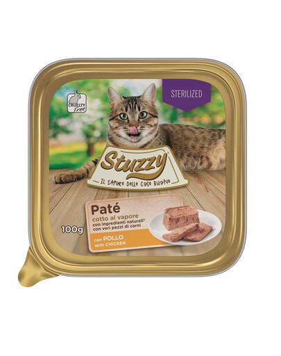 STUZZY Pate Sterilized 100 g - karma mokra dla kotów sterylizowanych z kurczakiem