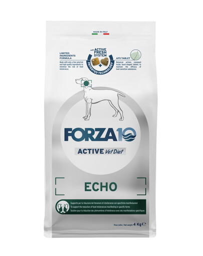 FORZA 10 Oto/Echo Active Dieta Nutraceutyczna 4 kg Weterynaryjna karma dla psów wszystkich ras z chorobami uszu