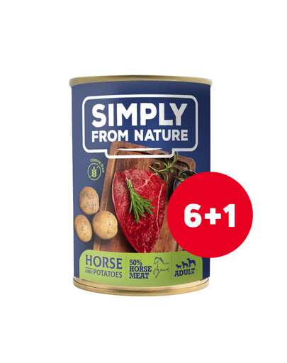 SIMPLY FROM NATURE Mokra karma dla psa Konina z ziemniakami 6 x 400 g + 1 GRATIS