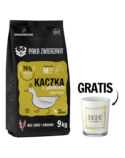 PAKA ZWIERZAKA Seventh Heaven Karma sucha Kaczka z jabłkiem 9 kg + świeczka GRATIS