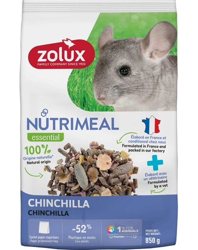 ZOLUX NUTRIMEAL 4 Chinchilla 850 g karma mieszanka dla szynszyli