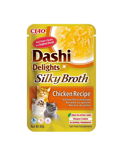 INABA Cat Dashi Delights Silky Broth Uzupełniająca karma dla kotów z kurczakiem 40g